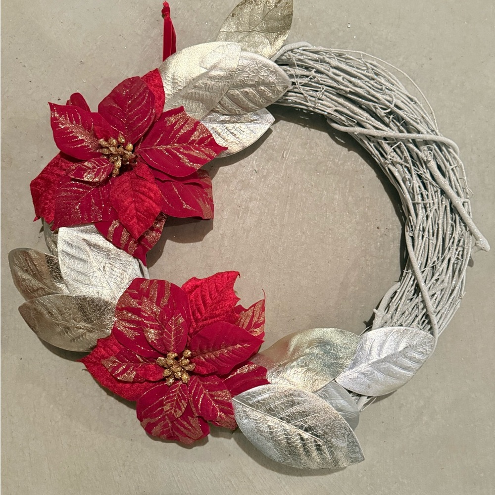 Craft Red and Gold Holiday Wreath